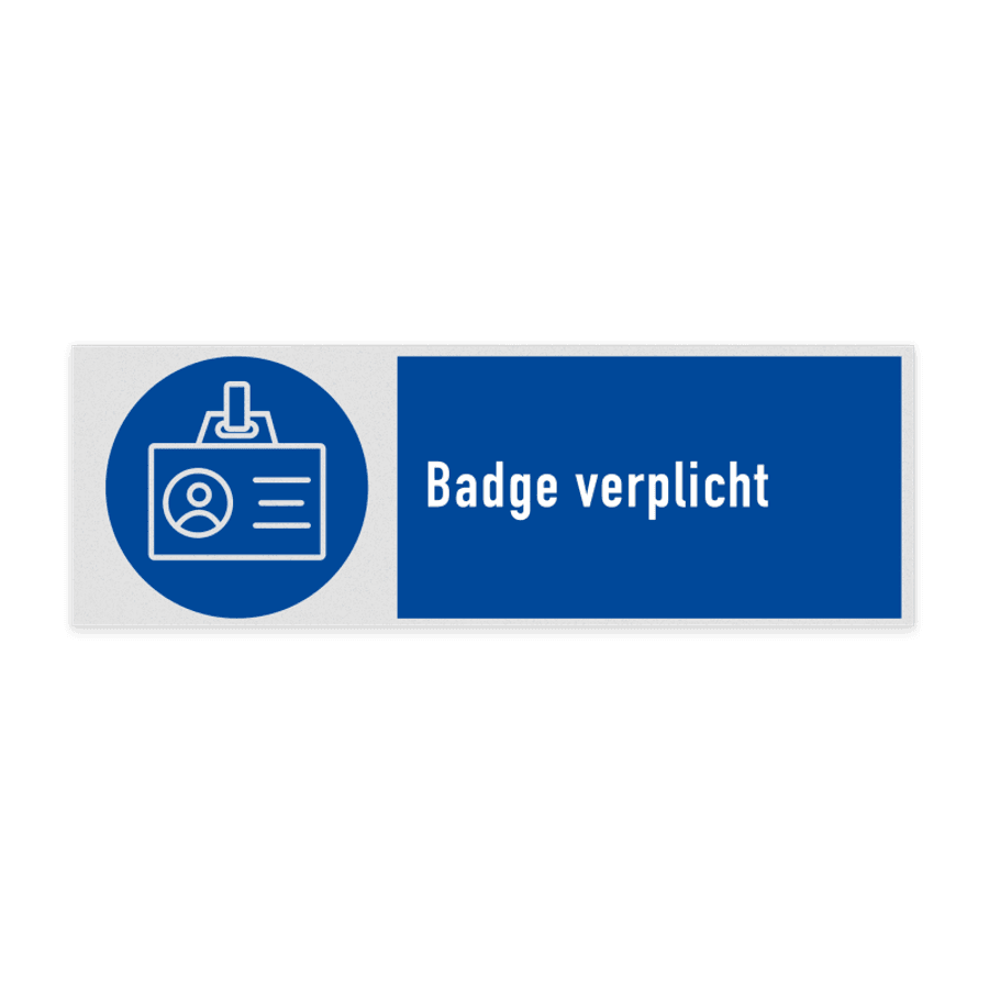 Vlak Veiligheidsbord Badge Verplicht Kopen Bestel Hier