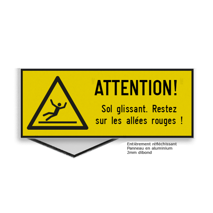 Autocollant De Sécurité 'Danger Sol Glissant' - Logo 258 - Neuf Sous Emballage - Marque Zundapp