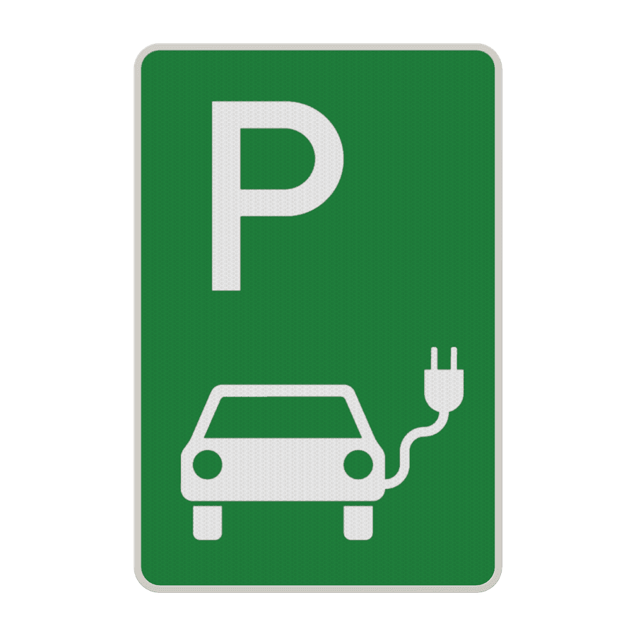 Verkehrszusatzzeichen Elektrofahrzeuge während des Ladevorgangs VZ