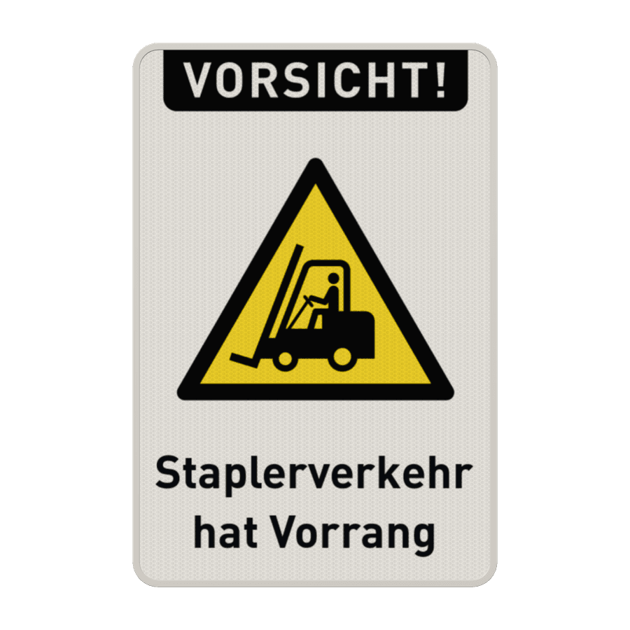 Warnzeichen Achtung! Staplerverkehr! praxisbewährt Kunststoff SL 400 Warnzeichen Achtung! Staplerverkehr! praxisbewährt Kunststoff SL 400