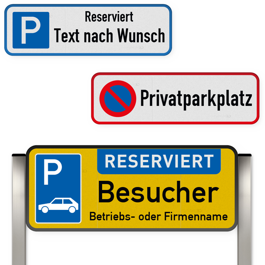 Parkplatzschilder für reservierte Parkplätze kaufen? Hier bestellen!