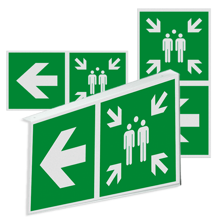 Verzamelplaats BHV bord haaks kopen? Reflecterend | Verkeersbord.be