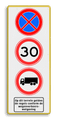3x Verkeersteken + pictogram