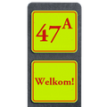 Huisnummerbord Klassiek + tekst
