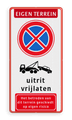 Koptekst + Verkeersteken + Pictogram + 2 tekstregels + Ondertekst