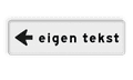 Routepijl + 2 regels tekst