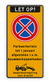 Koptekst + Verkeersteken + 5 Tekstregels + Onderbanner