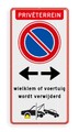 Koptekst + Verkeersteken + Pictogram + 2 tekstregels + Ondertekst