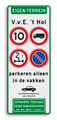 koptekst - 1 tekstregel - 4 verkeersteken - 4 tekstregels  - pictogram - ondertekst