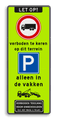 koptekst  -  verkeersteken - 2 tekstregels - verkeersteken - 2 tekstregel - pictogram - ondertekst