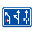 Verkeersteken L04-3-la/L08-la/rd-rdb