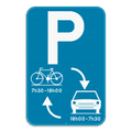 Panneau de signalisation E9j Stationnement variable