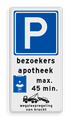 Verkeersteken - 3 tekstregels - betaald parkeren- Ondertekst