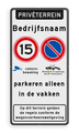 Koptekst + 2x Verkeersteken + onderborden + 4 tekstregels + Ondertekst