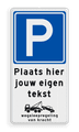 Verkeersteken + 4 tekstregels + pictogram