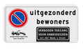 Verkeersteken - Pictogram - Tekstregels en pijlen