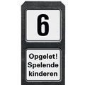 Huisnummerbord Modern + tekst