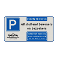 Verkeersteken - Pictogram - Banner en Tekstregels en pijlen