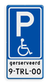 Verkeersteken gereserveerd kenteken