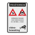 Koptekst + 2x Verkeersteken + 2 tekstregels + deelstreep + picto