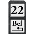 Huisnummerbord Klassiek + tekst en picto