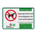 1 verkeersteken + 2x tekstvlak + 2 pictogrammen