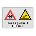 2 verkeerstekens + 2 regels tekst