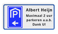 Verkeersteken + tekstvlak