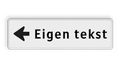 Routepijl + 2 regels tekst