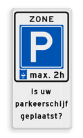 Parkeerbord + 5 tekstregels 