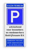 Koptekst + Verkeersteken + 5 Tekstregels + Ondertekst