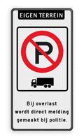 Aanhef + Parkeerbord + 5 tekstregels