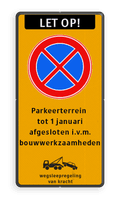 Koptekst + Verkeersteken + 5 Tekstregels + Ondertekst