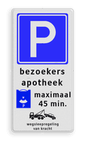 Verkeersteken - 3 tekstregels - betaald parkeren- Ondertekst