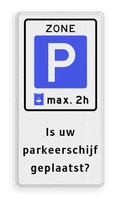 Parkeerbord + 5 tekstregels