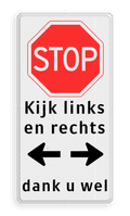 Verkeersteken + 3 Tekstregels + Pictogram + 3 Tekstregels