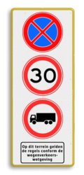 3x Verkeersteken + pictogram