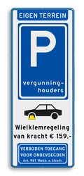 Koptekst - Verkeersteken E - 2 tekstregels - Pictogram - Ondertekst