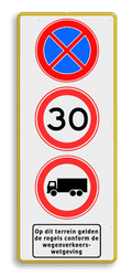 3x Verkeersteken + pictogram