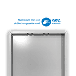 Achterzijde verkeersbord RAL7042 met witte rand RAL9016
