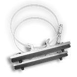 Jeu de supports variables pour poteaux - 2 pièces - Ø32 à Ø384mm