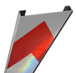 Schrikhekplank BB18 C-profiel pijlmotief - reflecterend