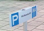 Parkeerbord gebogen 500x150mm - aluminium geadoniseerd