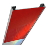 Afzethek C-profiel aluminium ENKELZIJDIG klasse 3 rood/wit + A-standaards - TATA Steel