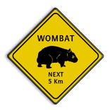Verkeersbord Australie - WOMBATS