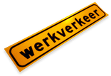 Sticker 1200x240mm reflex FLUOR Werkverkeer