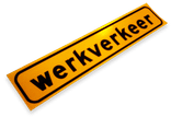 Sticker 800x160mm reflex FLUOR Werkverkeer