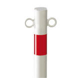 Antiparkeerpaal IB04 Ø60mm rood/wit, AFNEEMBAAR - in bestrating BUDGET