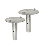 Poubelle extérieure en inox 35 L avec bac basculant et serrure triangulaire