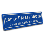 Plaatsnaambord 1840x520 mm RVV H01b